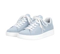 Plateausneaker RIEKER SPORT, Herren, Gr. 41, hellblau, Textil, unifarben, Schuhe Plateausneaker, Slip-on Sneaker, Halbschuh, Freizeitsneaker mit aufgesetzter Schnürung (73854107-41) hellblau