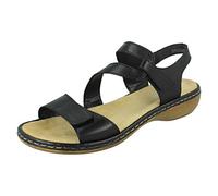 Rieker Damen 659C7 Sandale, schwarz, 39 EU