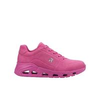 Keilsneaker RIEKER SPORT "Dakota", Damen, Gr. 36, pink, Nubuklederimitat, unifarben, sportlich, Schuhe, Schnürschuh, Halbschuh, Freizeitschuh in veganer Verarbeitung (95816467-36) pink