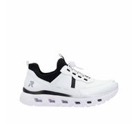 Rieker Damen Low-Top Sneaker M6062, Frauen Halbschuhe,Freizeitschuhe,Laufschuhe,straßenschuhe,Strassenschuhe,Weiss Kombi (80),37 EU / 4 UK