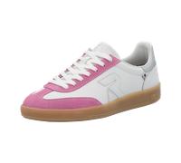 Sneaker RIEKER SPORT "San Diego Swing2GO", Damen, Gr. 41, pink (weiß, pink), Leder, Veloursleder, sportlich, Schuhe, Retro-Sneaker, Freizeitschuh, Halbschuh mit herausnehmbarem Fußbett (84397609-41) w