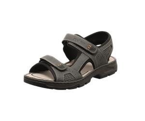 Rieker - Sportliche Sandalette blei/schwarz - Gr. - 46