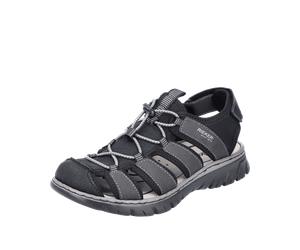 Rieker - Sportliche Sandalette schwarz - Gr. - 44