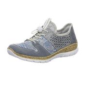 Rieker - Sportliche Slipper blau - Gr. - 39