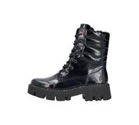 Schnürstiefelette RIEKER "Rieker Stiefelette Lederimitat", Damen, Gr. 40, schwarz (schwarz lack), Lederimitat, casual, Schuhe (61818536-40) schwarz lack
