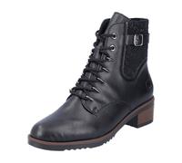 Rieker Damen Schnürstiefeletten Y0500, Frauen Stiefeletten,schnürboots,reißverschluss,Boots,Stiefel,Bootee,Booties,schwarz (00),36 EU / 3.5 UK