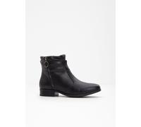 Rieker Stiefelette 77041 Damen Lederimitat Schwarz, Blockabsatz, mit Innenreißverschluss Gr. 42