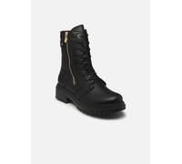 Winterstiefelette RIEKER, Damen, Gr. 39, schwarz, Lederimitat, unifarben, modisch, Schuhe, Schnürboots, Schnürstiefelette, Blockabsatz, mit markanter Profilsohle (41217242-39) schwarz