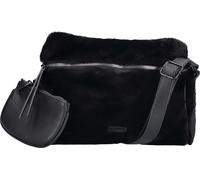 Rieker Taschen Umhängetasche Schwarz, Damen, Größe: ONE SIZE, Material: Textil//Fellimitat,Textil, Material: Fellimitat,Textil