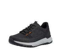 Sneaker RIEKER, Herren, Gr. 41, schwarz, Lederimitat, Textil, Schuhe Sneaker, Schnürschuh, Halbschuh, Outdoorschuh mit Profilsohle, TEX-Membrane (65099120-41) schwarz