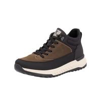 Sneaker RIEKER SPORT, Herren, Gr. 44, braun (braun, schwarz), Leder, Lederimitat, Textil, Schuhe Sneaker, Freizeitschuh, Outdoorschuh, Schnürboots mit TEX-Membran (86362636-44) braun, schwarz
