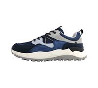 Slip-On Sneaker RIEKER SPORT "Castello", Herren, Gr. 45, grau (dunkelblau, grau), Textil, Lederimitat, sportlich, Schuhe, Halbschuh, Freizeitschuh, Slip in mit herausnehmbarer Soft-Einlage (91725045-4