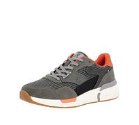 Sneaker RIEKER SPORT, Herren, Gr. 43, grau, Lederimitat, Textil, Veloursleder, Schuhe Sneaker, Schnürschuh, Halbschuh, Freizeitschuh mit Soft-Einlage (30097725-43) grau