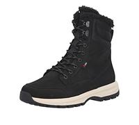 Winterboots RIEKER SPORT, Herren, Gr. 43, schwarz, Nubukleder, unifarben, Schuhe Winterboots, Schnürboots, Winterstiefelette mit wasserabweisender RiekerTEX-Membran (14026940-43) schwarz