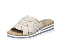 Rieker Damen Pantoletten V0208, Frauen Slipper,Sandalen,Freizeitschuhe,Schlupfschuhe,schluepfschuhe,Slides,Slip-ons,Mules,beige (60),43 EU / 9 UK