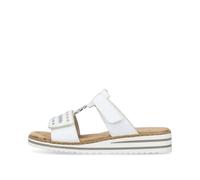 Pantolette RIEKER Gr. 40, weiß Damen Schuhe Strandschuhe mit praktischen Klettriemchen (16227314-40)