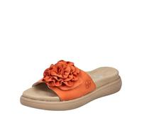 Pantolette RIEKER, Damen, Gr. 36, orange, Nubuklederimitat, Textil, unifarben, casual, Schuhe, Sommerschuh, Hausschuh, Strandschuh mit bequemem Fußbett (88039734-36) orange