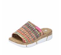 Pantolette RIEKER Gr. 38, bunt (multi) Damen Schuhe Pantoletten im Sommerlook (92762005-38)