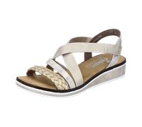 Rieker Kaz Womens Sandals 39 EU Gold/Beige/Muschel