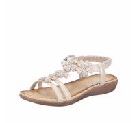 Rieker V7573 90 Damen Sandale Lightgold Beige 38