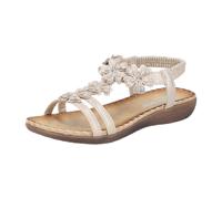 Rieker V7573 90 Damen Sandale Lightgold Beige 39