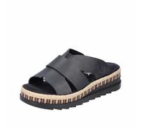 Rieker Damen Pantoletten V7989, Frauen Slipper,schluepfschuhe,Slip-ons,Backless Slipper,Mules,Gartenschuhe,Sommerschuhe,schwarz (00),42 EU / 8 UK