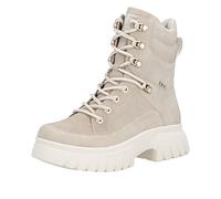 Rieker W1871-62 Schnürstiefel Leder und Synthetik Damen in beige - Gr. 37