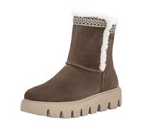 Stiefelette RIEKER "Rieker Stiefelette Leder", Damen, Gr. 39, braun (dunkelbraun), Leder, Schuhe Stiefelette (94867954-39) dunkelbraun