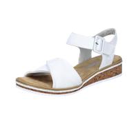 Rieker Damen Klassische Sandalen V3691, Frauen Sandalen,Sommerschuhe,Freizeitschuhe,offene Schuhe,Strandschuhe,Weiss (80),40 EU / 6.5 UK