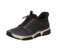 Rieker Slip-On Sneaker Ready2GO Damen Gr. 37 Schwarz Nubuklederimitat/Textil mit Schnellverschluss