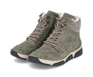 Rieker Winterboots - Gr. 36 - Grün - Kunstleder