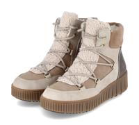 Rieker Stiefelette Y6120-60 Damen Schnürboot Warmfutter beige kombiniert Gr. 40