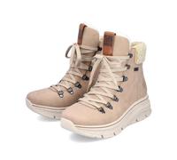 Rieker Winterstiefel 48034-20 (Schnürstiefel mit Innenfutter und seitlichen Reissverschluss) sandbeige Damen, Größe Euro (US) 37 (6)