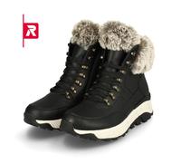 Rieker Winterstiefel Evolution W0063-00 (Stiefel mit seitlichen Reissverschluss und Innenfutter) schwarz/weiss Damen, Größe Euro (US) 41 (9,5)