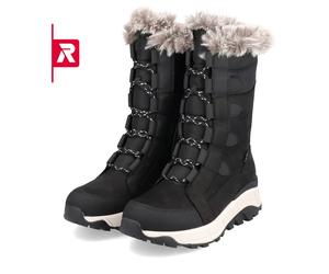 Rieker Winterstiefel Evolution W0070-00 Rauhleder (Stiefel mit seitlichen Reissverschluss und Innenfutter) schwarz Damen, Größe Euro (US) 41 (9,5)