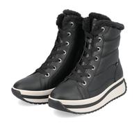 Rieker Winterstiefel W0963-01 (Schnürstiefel mit Innenfutter, Glattleder) schwarz Damen, Größe Euro (US) 41 (9,5)
