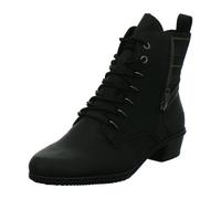 Schnürstiefelette RIEKER Gr. 42, schwarz Damen Schuhe Reißverschlussstiefeletten mit modischen Ösen (10856132-42) schwarz