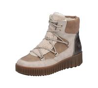 Winterboots RIEKER, Damen, Gr. 39, beige kombiniert, Lederimitat, Nubuklederimitat, Textil, Schuhe, Schnürboots, Plateauboots, mit Warmfutter (83533930-39) beige kombiniert