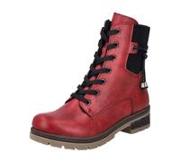 Rieker Damen Combat Boots Y7431, Frauen Stiefeletten,schnürstiefel,Winterstiefel,Winterschuhe,gefüttert,Stiefel,Bootee,rot (35),38 EU / 5 UK