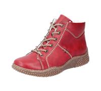 Rieker Damen Schnürstiefeletten Y8412, Frauen Stiefeletten,Kurzstiefel,uebergangsschuhe,uebergangsstiefel,schnürboots,warm,rot (33),40 EU / 6.5 UK