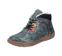 Winterboots RIEKER, Damen, Gr. 37, dunkelolive kombiniert, Lederimitat, Textil, used, casual, Schuhe, Schnürboots, Stiefelette mit gepolstertem Schaftrand (35437953-37) dunkelolive kombiniert