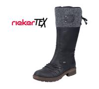 Winterstiefel RIEKER Gr. 38, Normalschaft, schwarz (schwarz, grau) Damen Schuhe (20185359-38) schwarz, grau