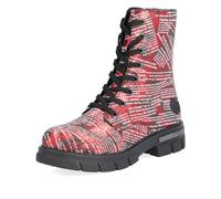Schnürboots RIEKER Gr. 36, rot (rot kombiniert) Damen Schuhe (43617845-36) rot kombiniert