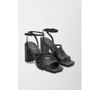 Riemchen-Sandalen in Leder-Optik 37 schwarz 6007751.001.37