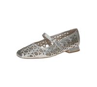 Riemchenballerina CAPRICE "Caprice Ballerinas Leder", Damen, Gr. 38, platin, Leder, Schuhe Riemchenballerina (57812140-38) platin
