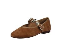 Riemchenballerina DOLCE VITA "Dolce Vita Ballerinas Veloursleder", Damen, Gr. 38, hellbraun, Veloursleder, Schuhe Riemchenballerina (43579702-38) hellbraun