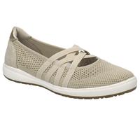 Riemchenballerina JOSEF SEIBEL "Caren 67", Damen, Gr. 38, schwarz (ceramic), Leder, Textil, Schuhe Riemchenballerina, Slipper, Sneaker, Schlupfschuh mit Leder Einsatz an der Ferse, Topseller (66556535