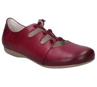 Riemchenballerina JOSEF SEIBEL "Fiona 04", Damen, Gr. 36, lila (beerenfarben), Leder, Schuhe Riemchenballerina, Slipper, Komfortschuh mit raffiniertem Gummizug, Weite G (=weit) (88285517-36) beerenfar