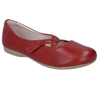 Riemchenballerina JOSEF SEIBEL "Fiona 39", Damen, Gr. 39, rot (rubinrot), Leder, Schuhe Riemchenballerina, Festtagsschuh, Slipper, Komfortschuh mit überkreuztem Gummizug (46034736-39)