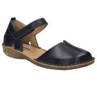Riemchenballerina JOSEF SEIBEL "ROSALIE 42", Damen, Gr. 37, schwarz, Leder, Schuhe Riemchenballerina, Sandale, Spangenschuh, Komfortschuh mit Klettverschluss (30597568-37) schwarz